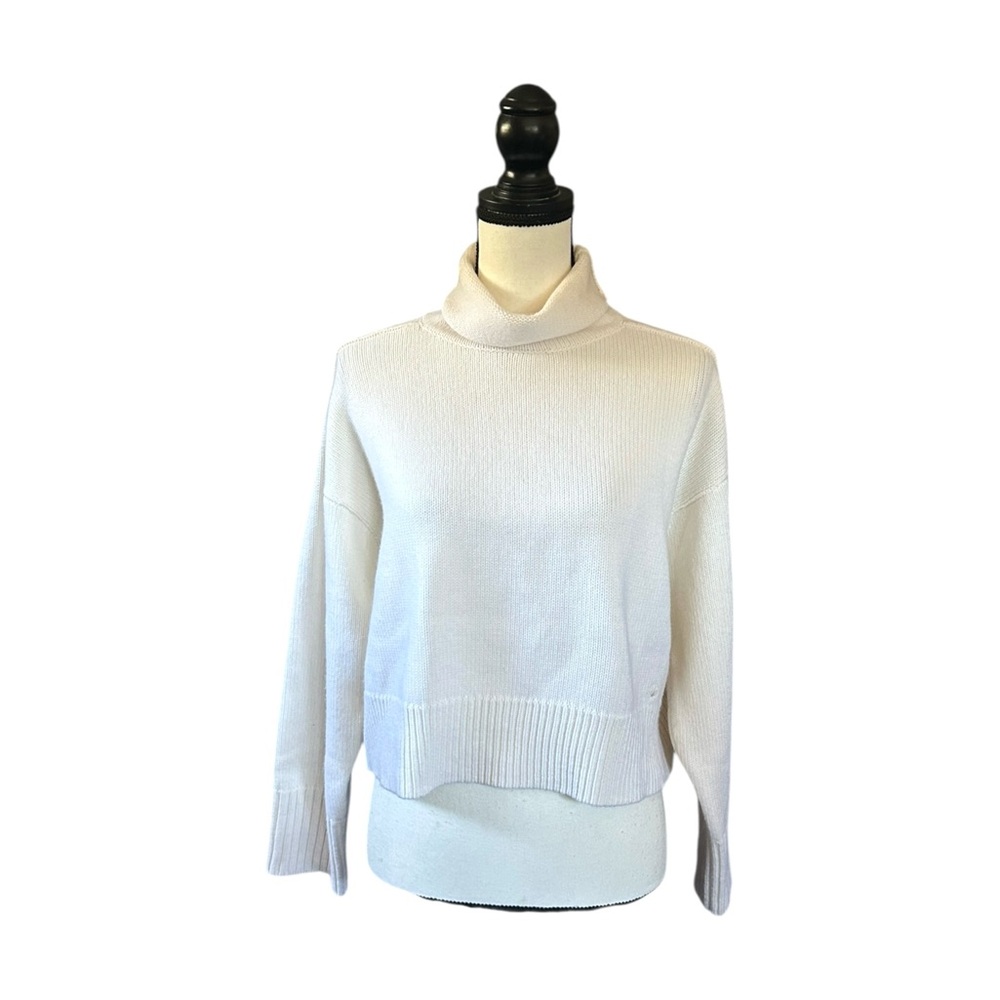 Loulou Studio Stintino Sweater Ivory Wool & Cashmere Turtleneck Quiet Luxury XS